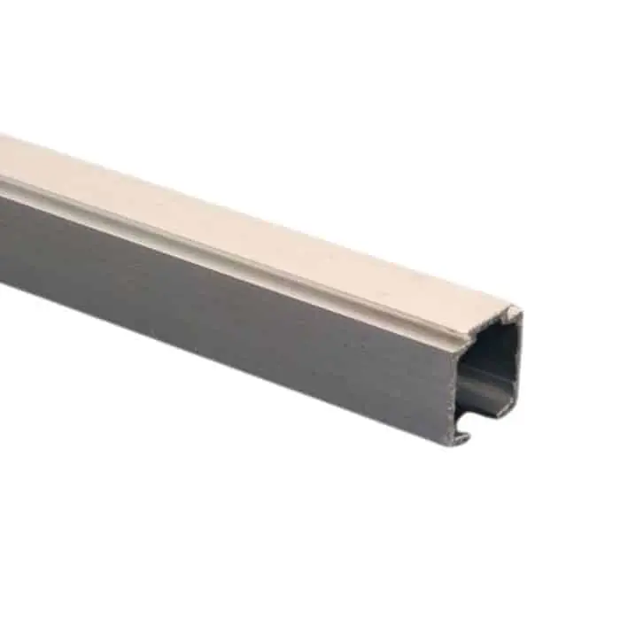 Koopje Binario superiore Monosilent MS40 Pettiti per porte scorrevoli, dimensione 26x24,50 mm, portata 40 Kg, Alluminio finitura Anodizzato Argento