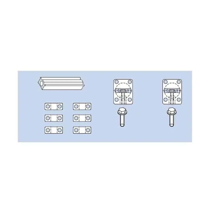 Direct Beschikbaar Kit raddrizza anta Ape Sliding per armadio, lunghezza profilo 3000 mm, finitura Alluminio Argento