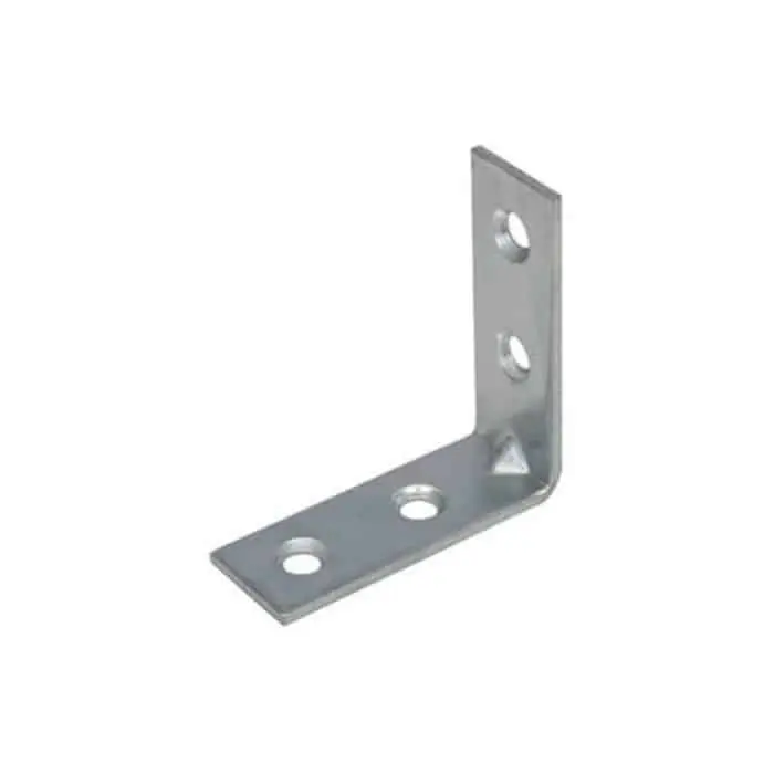 Lastrina ad angolo 170 Giussani Rapid per mobile, 4 fori, dimensioni 60x60x15x2 mm, finitura Zincato Speciale Aanbieding