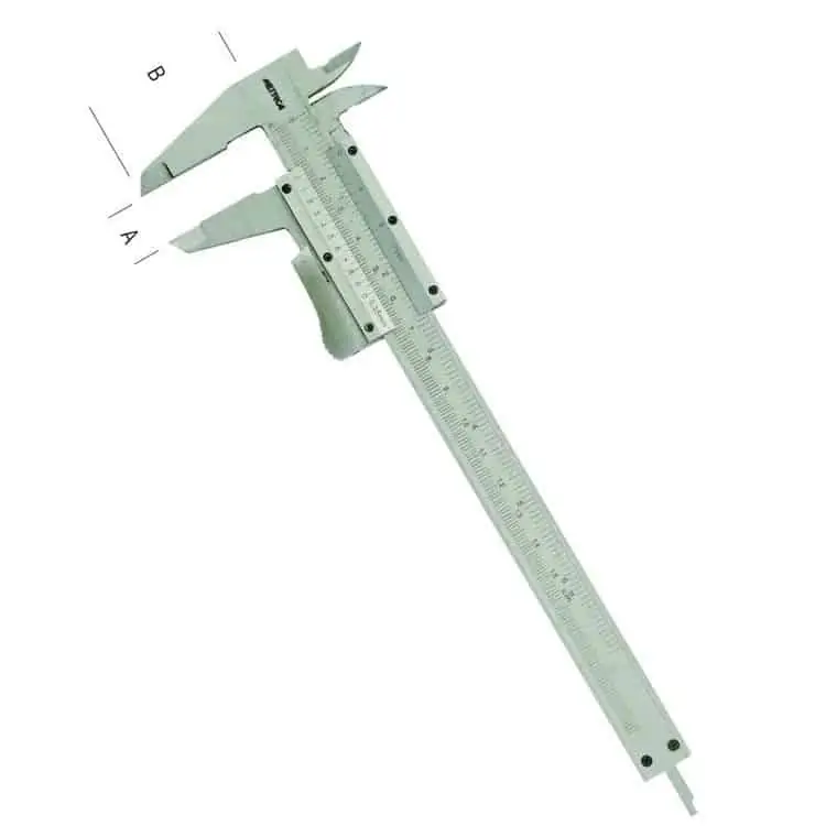 Hoge Kwaliteit Calibro Metrica 10039 corsoio da 0 a 155° mm, in acciaio inox temprato, finitura Satinato Opaco