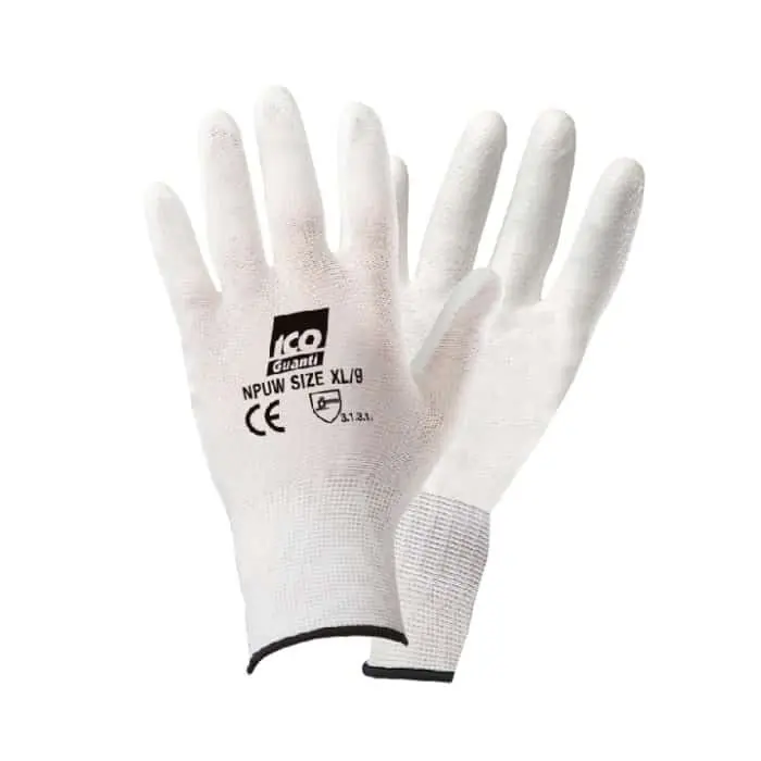 Betaalbaar Guanti tecnici in Nylon Pu White Icoguanti con rivestimento sintetico in Poliuretano, taglia L 8, colore Bianco