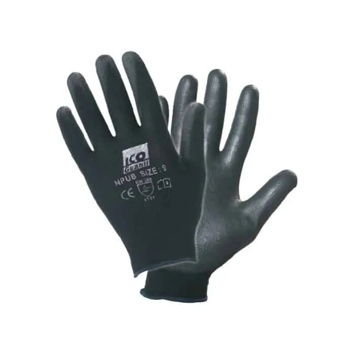 Favoriet Guanti tecnici in Nylon Pu Black Icoguanti con rivestimento sintetico in Poliuretano, taglia M 7, colore Nero