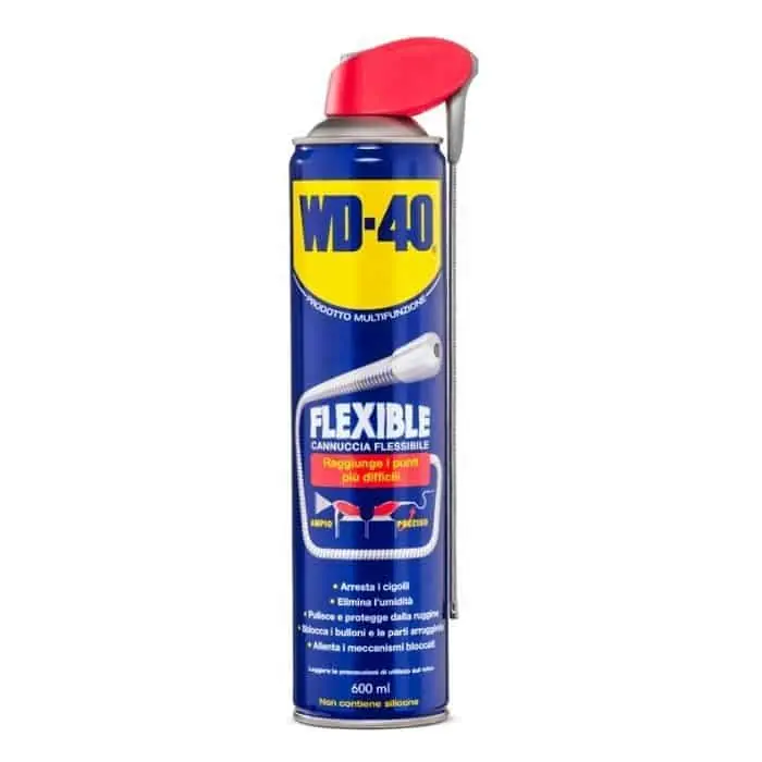 Merkproduct WD-40 Lubrificante 39448 Multifunzione con cannuccia flessibile spray, 600 ml, colore pagliarino