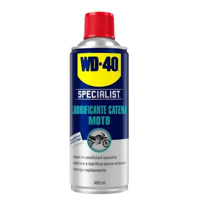 Gecertificeerd WD-40 Specialist Lubrificante per catena moto spray, 250 ml, colore Trasparente