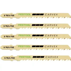 Korting Confezione 5 lame Wood Universal S 75/4 FSG Festool per seghetto legno, dimensioni 75x30 mm