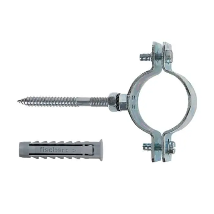 Finale Uitverkoop Collare pesante CPT 1/2 Fischer in acciaio, con vite doppia e tassello SX, per tubi da 3/8 a 4 di diametro 19-22 mm