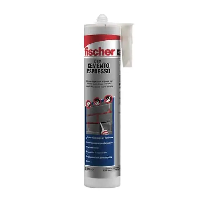 Tijdelijk Beschikbaar Cemento espresso DEC Fischer per giunti interni ed esterni, acrilico, cartuccia 310 ml, finitura Grigio Scuro