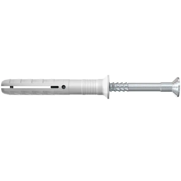 Tassello prolungato N-S Fischer per materiali forati, diametro 8 mm, lunghezza 120 mm, collare svasato, con chiodo a percussione Finale Uitverkoop