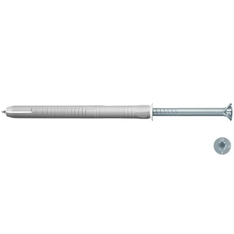 Tassello prolungato Fur-T Fischer per fissaggio universale, diametro 10 mm, lunghezza 185 mm, con vite 7x190 mm, T40 Populair
