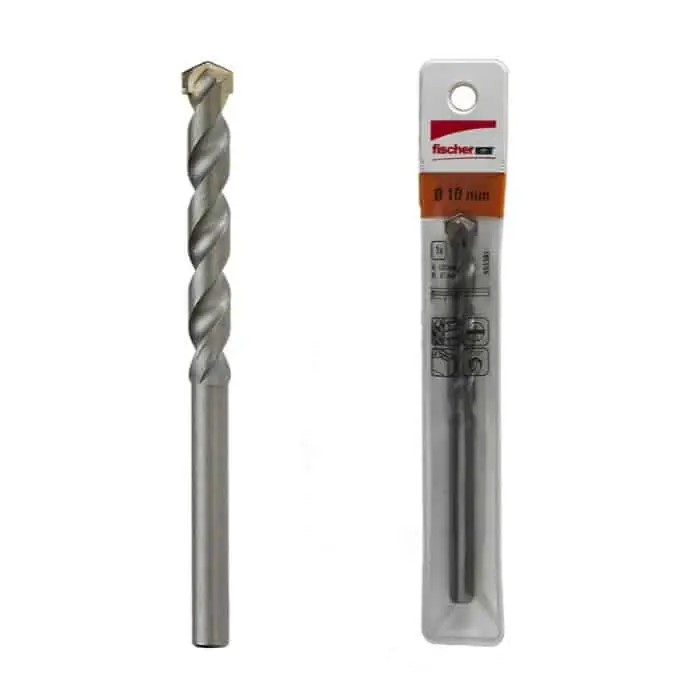 Hoge Kwaliteit Punta in acciaio per trapano PMN Fischer 4x75 mm, cilindrica D-S a 2 taglienti, per muratura, con punta al carburo