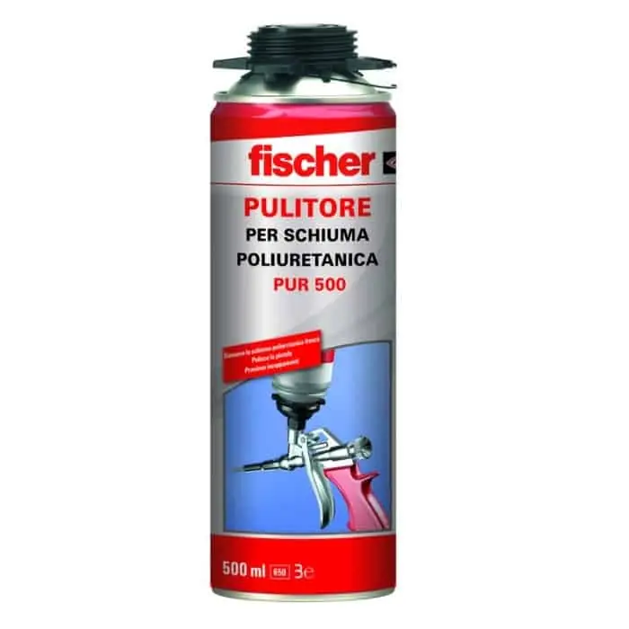 Pulitore PUR 500 Fischer per schiuma poliuretanica non indurita e pulizia pistola, formato 500 ml Beperkte Voorraad