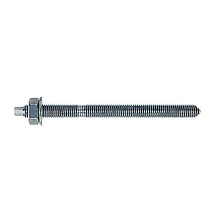 Barra filettata RG Fischer per ancorante chimico, filetto M20x260 mm, dado e rondella, certificato, Acciaio Zincato Korting