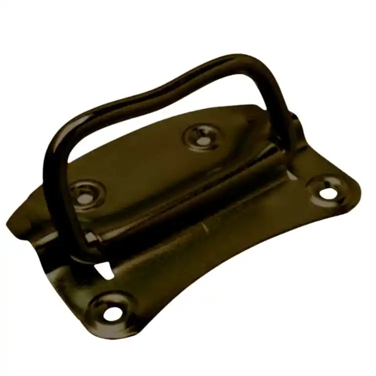 Maniglia baule 7.20 Fel per mobile e cassapanca dimensione esterna 110x57 mm, ingombro 55 mm, acciaio Brunito Flitsaanbieding