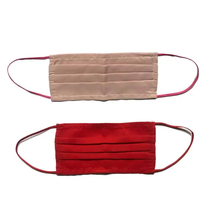 Mascherine per bambini, filtrante in cotone e poliestere, dimensione 15,5 x 7 cm, confezione 2 mascherine colore Rosa e Rossa Hoge Kwaliteit