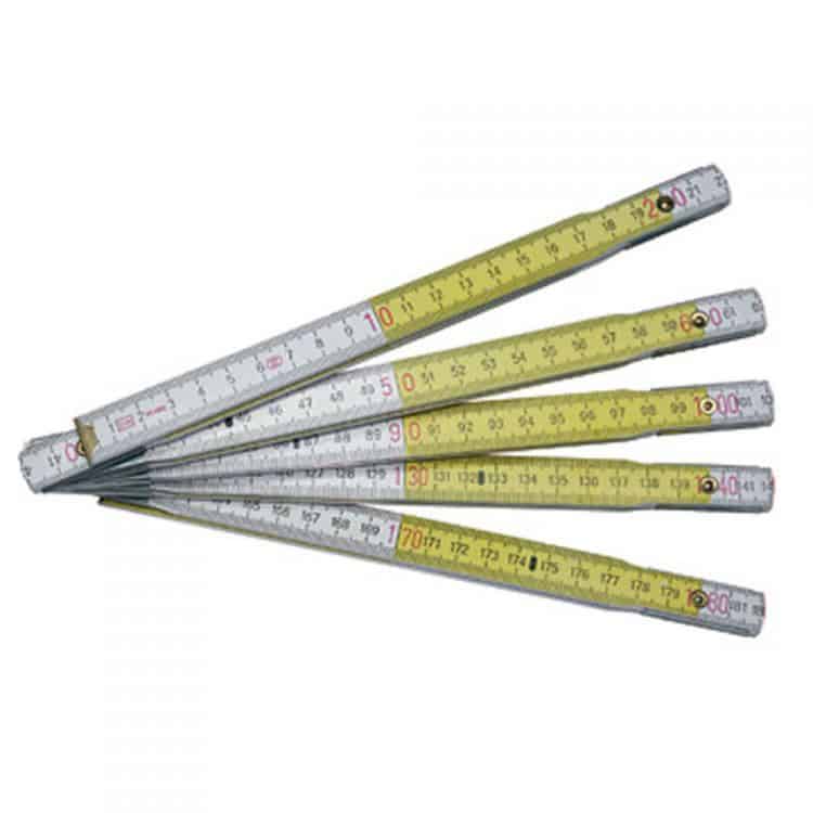 Lage Kosten Doppiometro legno bianco/giallo tipo STABILA