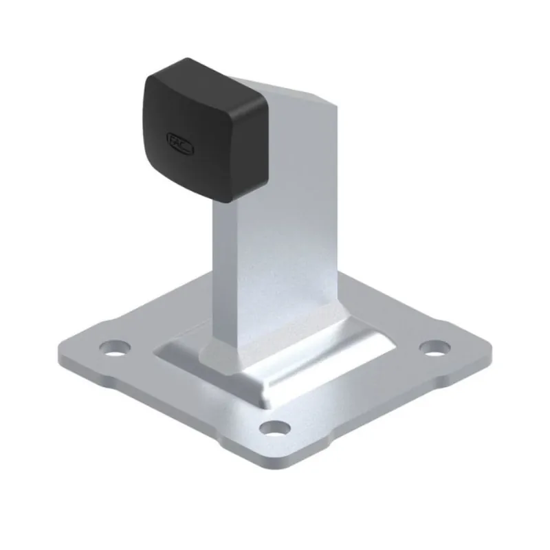 Battente di arresto con piastra VA4102.101 Fac per cancello, misure 90x90 mm, altezza 101 mm, Acciaio finitura Zincata Korting