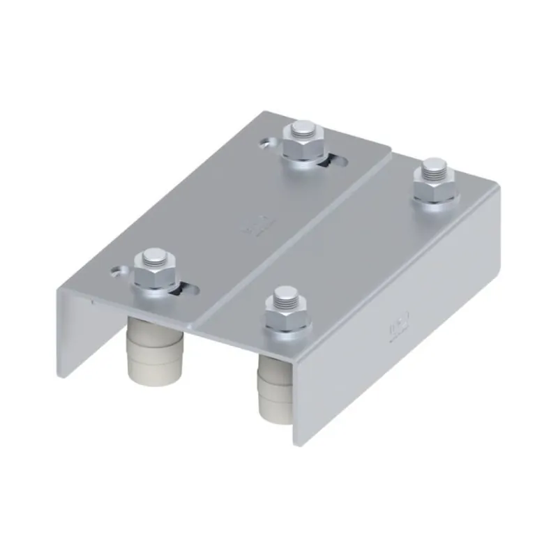 Gecertificeerd Piastra doppia superiore VA3203.A40 Fac per guida cancello scorrevole, regolabile 174-207 mm, 4 olive, Acciaio finitura Zincato