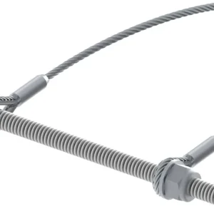 Cavo anticaduta VC9111.500 Fac per cancello ad anta, dimensioni 5x500 mm, barra filettata M12 e dadi Nieuw