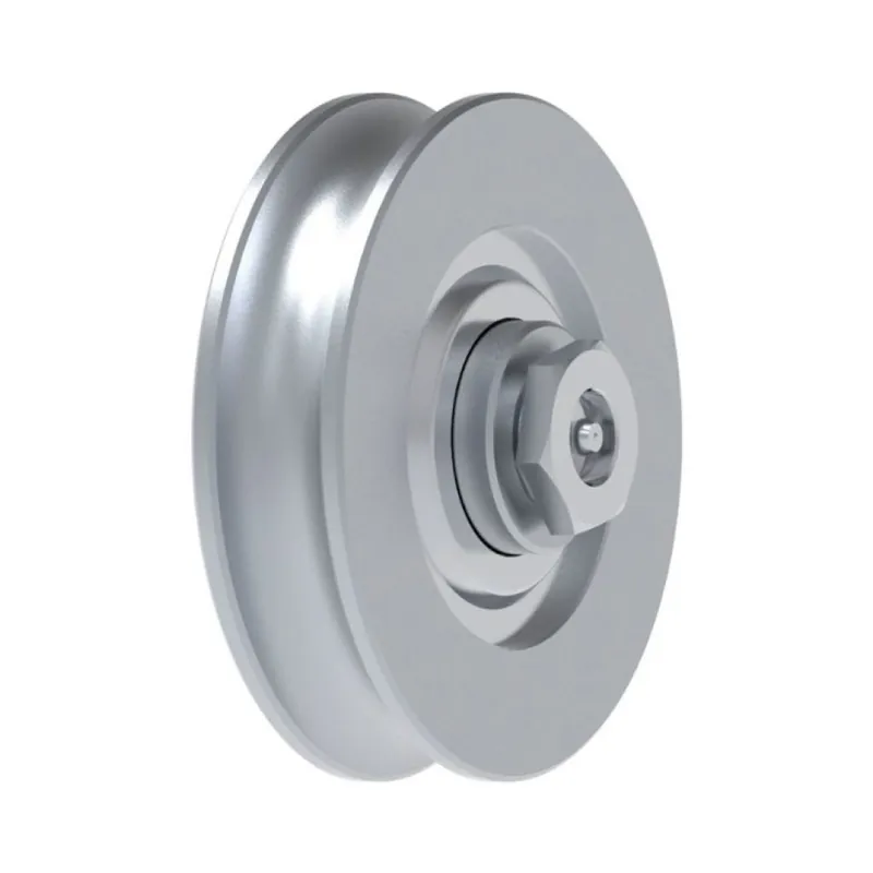 Ruota gola Tonda VA1402.160 Fac per cancello scorrevole, diametro 160 mm, spessore 20 mm, foro 23 mm, con cuscinetto a sfera, portata 500 Kg, Acciaio finitura Zincato Rechtstreeks Van De Fabrikant