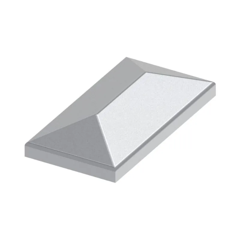 Favoriet Cappello quadro con bordo VL2102.100.L Fac per copricolonna, dimensione 50x100 mm, altezza 20 mm, Acciaio finitura Naturale Opaco