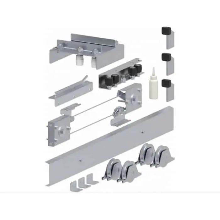 Merkproduct Kit completo KA5100.404 Fac per cancello telescopico a due ante, apertura massima 4 mt, finitura Zincata