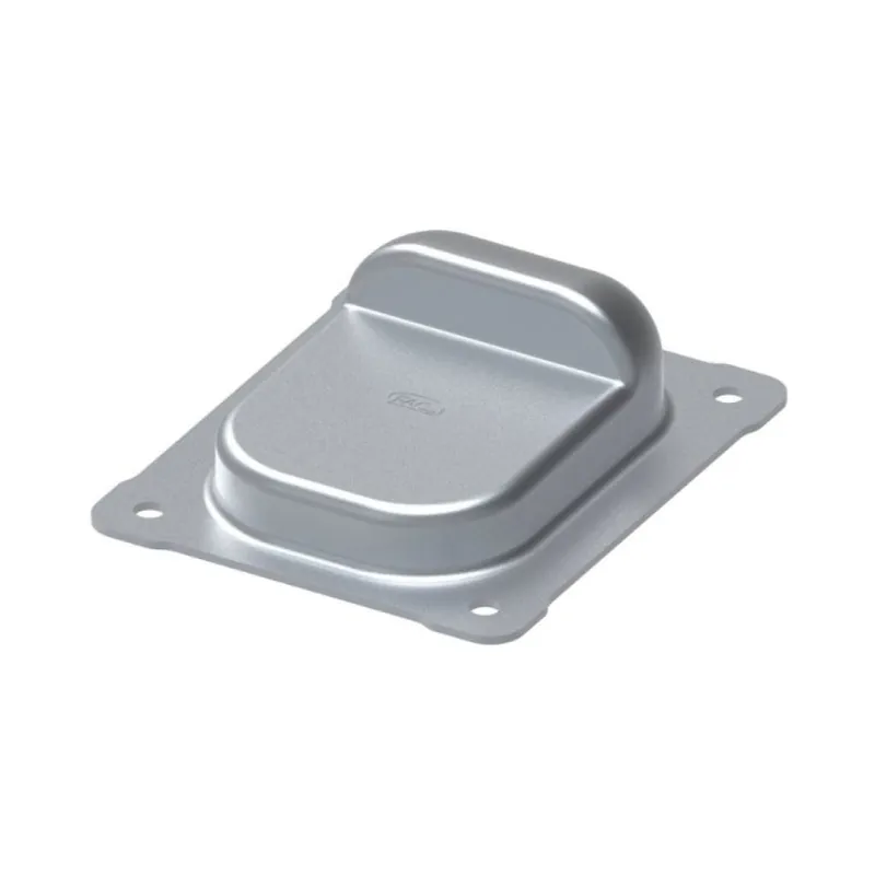 Koopje Battente a terra VC5102.070 Fac per cancelli a 2 ante, piastra 70 mm, altezza 37 mm, flangia 122x100 mm, Acciaio finitura Zincato