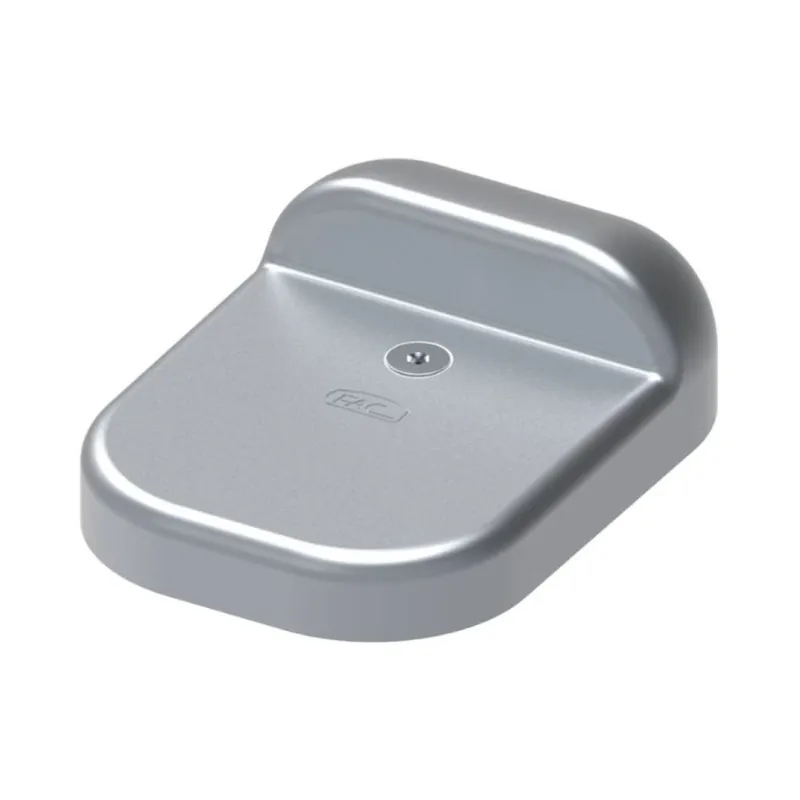 Battente a terra VC5103.090 Fac per cancelli a 2 ante, piastra a fissare 90 mm, altezza 39 mm, Acciaio finitura Zincato Nu Kopen