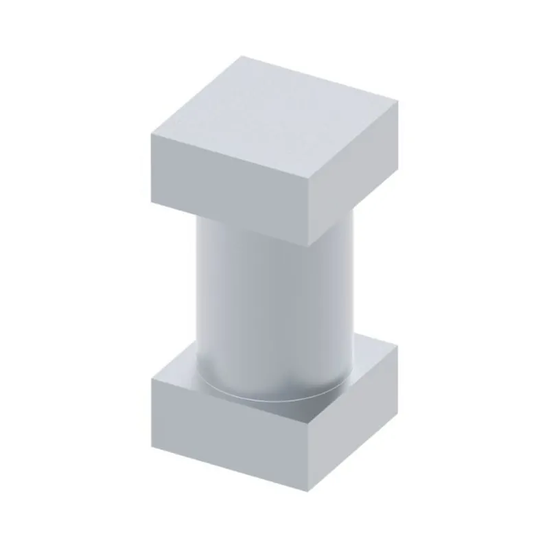 Perno di collegamento superiore VC6202.035.L Fac per cardine a fascia, Tondo 35 mm, altezza 69 mm, Acciaio finitura Naturale Lucido Veilige Betaling