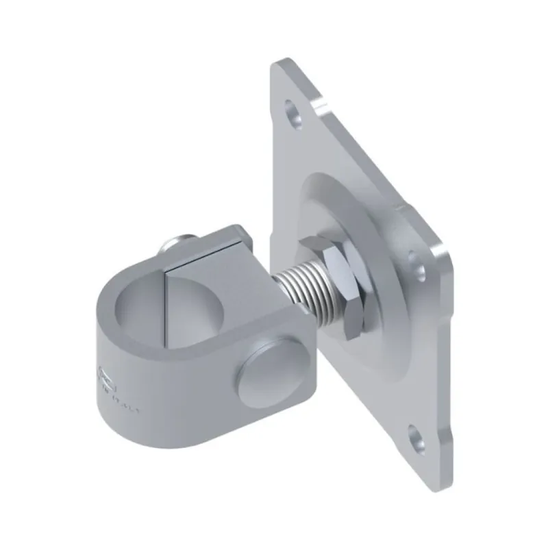 Cardine con piastra a vite VC1306.A18 Fac per cancello ad anta, filetto M18, tondo 30 mm, regolabile 55-73 mm, Acciaio finitura Zincato Nu Kopen