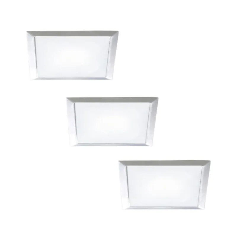 Bestseller Kit 3 faretti da incasso Sun Forma e Funzione per mobile, potenza 3,5 W, con alimentatore, finitura Cromo