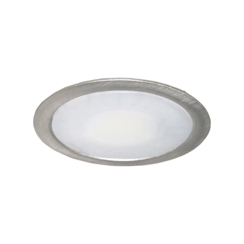 Korting Faretto rotondo da incasso Sun Forma e Funzione per ambienti interni, potenza 3,5 W, luce naturale, in metallo, finitura Acciaio