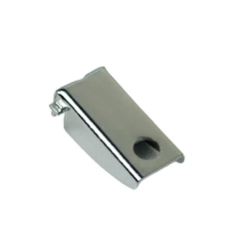 Cavaliere laterale destro Fitart, per ripiano in legno o vetro, dimensioni 27x12 mm, colore Cromato Beperkte Voorraad