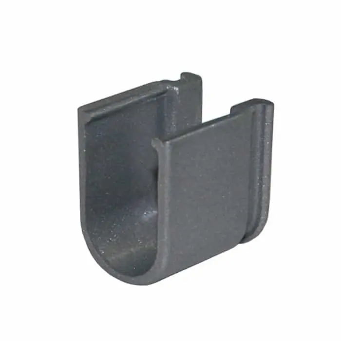 Culla laterale Fitart per supporto appenderia e tubo ovale 36x18 mm, colore Grigio Lage Kosten