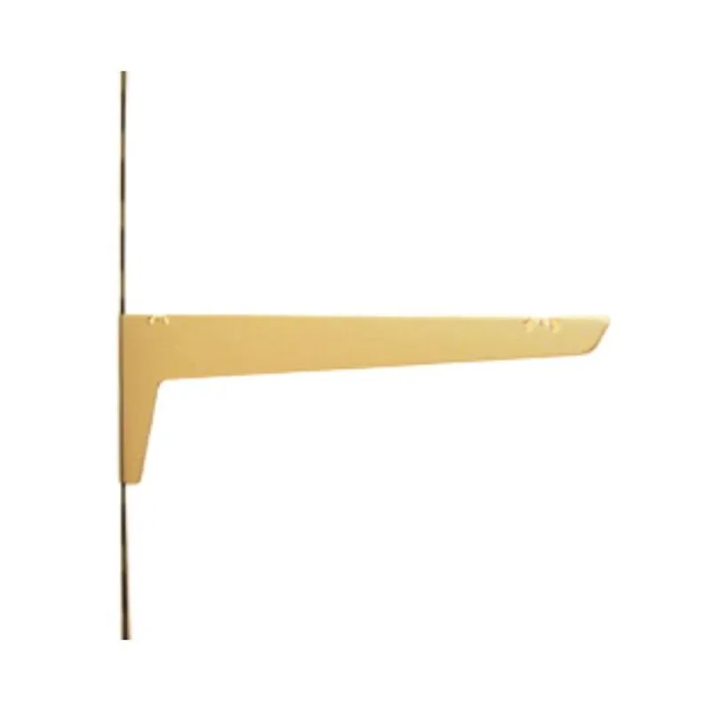Laatste Versie Supporto CTA Fitart per mensola in legno e vetro, lunghezza 300 mm, portata 60 Kg, Alluminio finitura Dorato Satinato