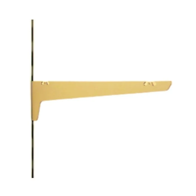 Supporto CTA Fitart per mensola in legno e vetro, lunghezza 250 mm, portata 60 Kg, Alluminio finitura Dorato Satinato Premium