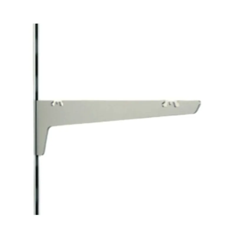 Supporto CTA Fitart per mensola in legno e vetro, lunghezza 200 mm, portata 60 Kg, Alluminio finitura Argento Satinato Koopje