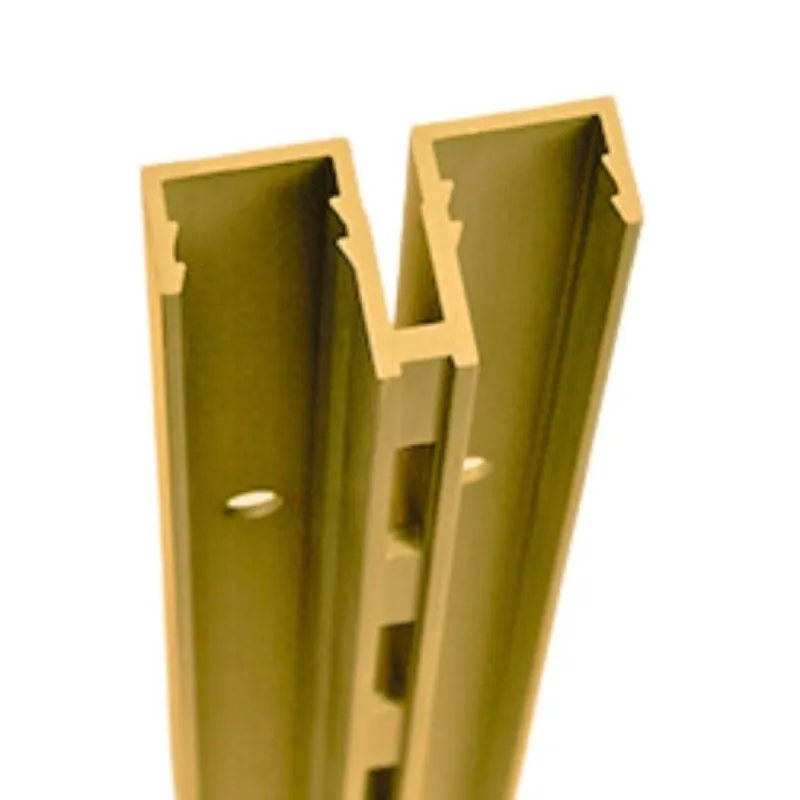 Cremagliera centrale CR1 Fitart per pareti attrezzate, lunghezza 3012 mm, Alluminio finitura Oro Anodizzato Merkproduct