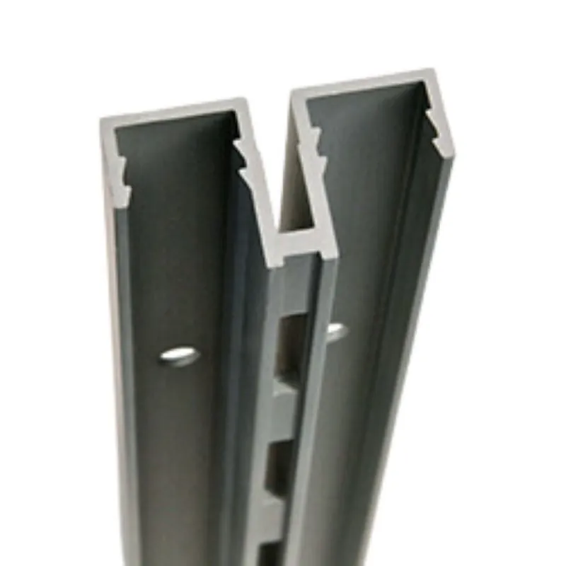 Cremagliera centrale CR1 Fitart per pareti attrezzate, feritoia singola, lunghezza 3012 mm, Alluminio finitura Argento Anodizzato Finale Uitverkoop