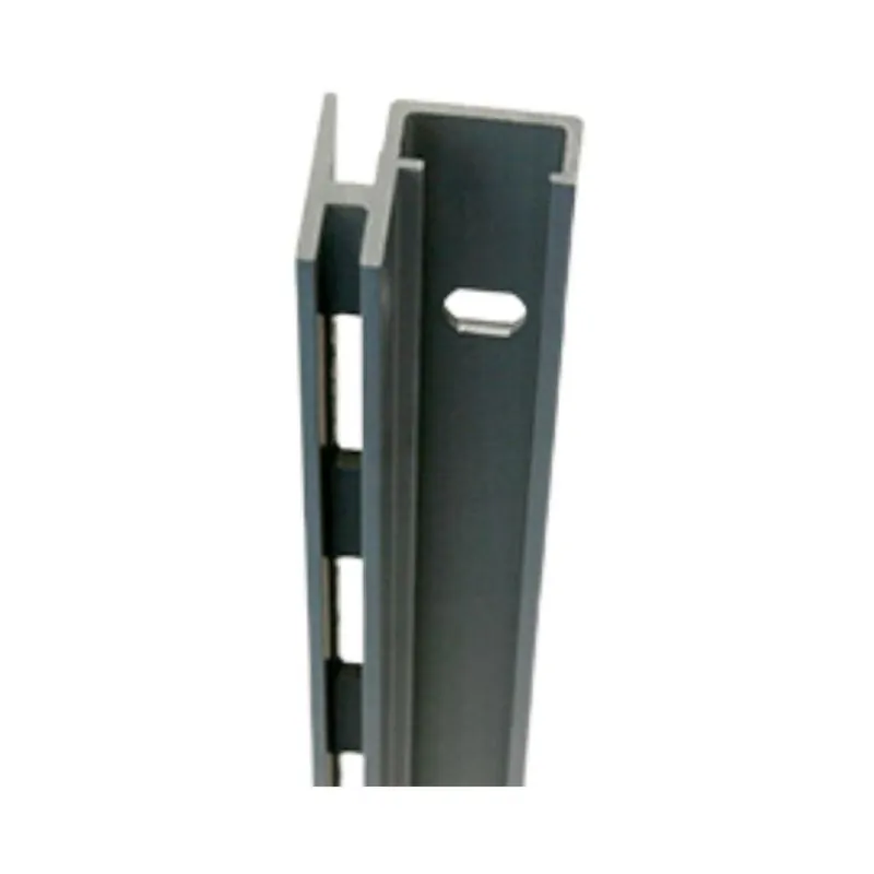 Cremagliera laterale PK7 Fitart per pareti attrezzate, feritoia singola, lunghezza 3012 mm, Alluminio finitura Argento Anodizzato Betrouwbaar