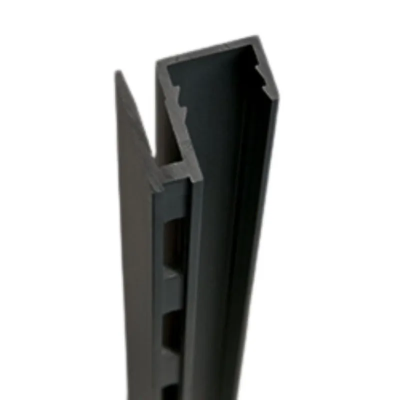 Seizoensaanbieding Cremagliera laterale CR7 Fitart per pareti attrezzate, feritoia singola, lunghezza 3012 mm, Alluminio finitura Nero Anodizzato