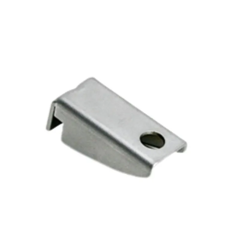 Cavaliere laterale destro Fitart, per ripiano in legno o vetro, dimensioni 27x12 mm, colore Nickel Argento Satinato Nieuw