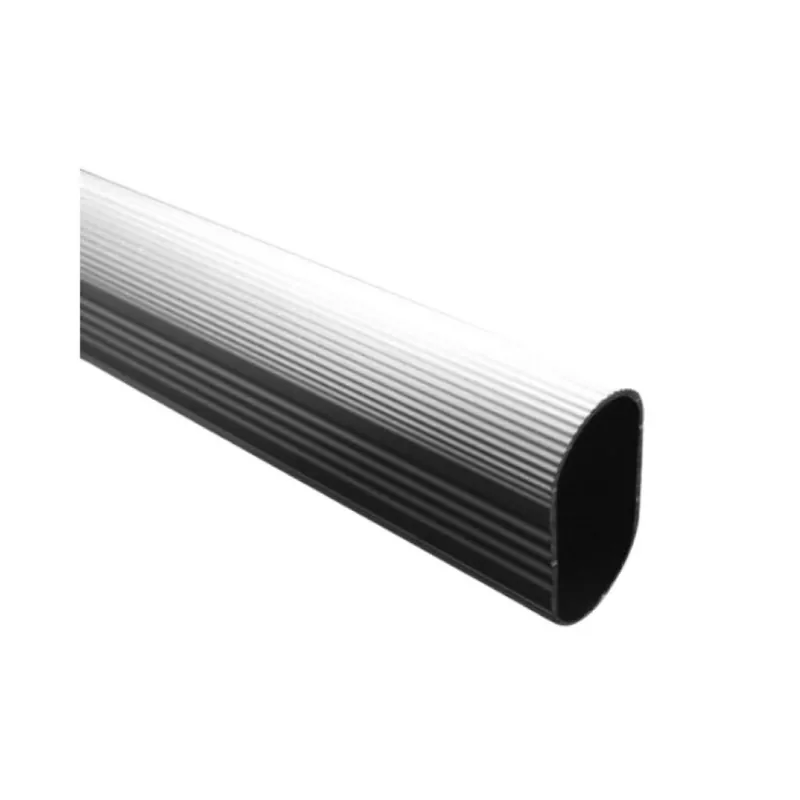 Tubo ovale rigato TB5408 CAR per armadio, asta appendiabiti 30x15 mm, lunghezza 3000 mm, finitura Alluminio Uitverkoop