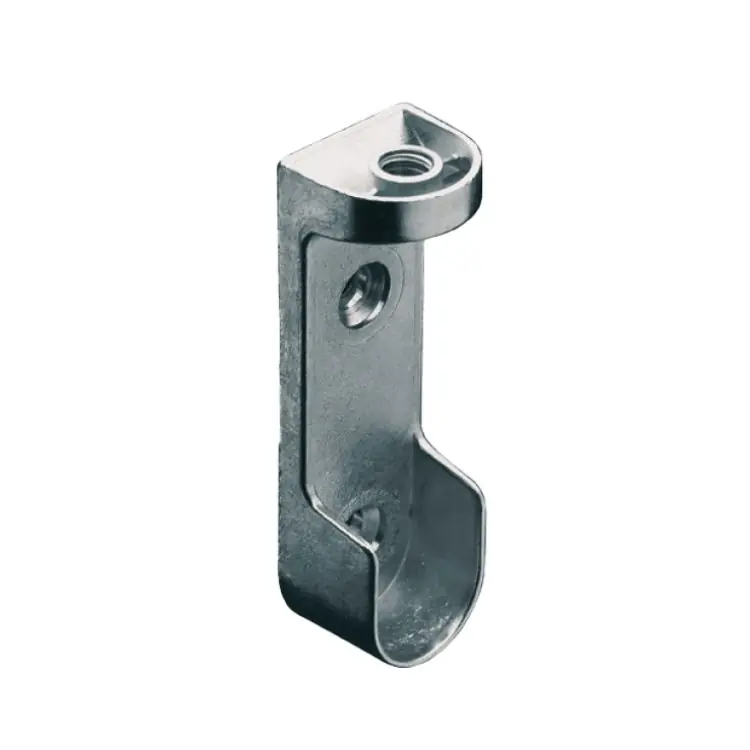 Supporto laterale Car per tubo ovale 22-25-30x15 mm, foro vite superiore M6, Zama finitura Nichelato Favoriet