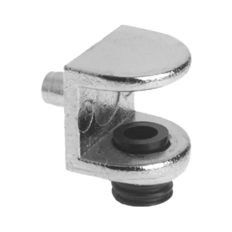 Reggipiano con perno 5 mm RM3169 CAR per vetro 9 mm, con vite Naturale e ventosa, Tecnoplastica e Zama finitura Nichelato Superprijs