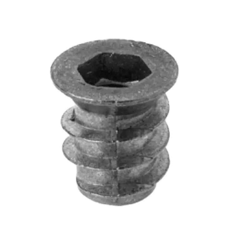 Bussola con esagono BU4215 CAR per mobile, filettata M8, dimensioni 12x20 mm, Zama Ferro finitura Zincata Nu Kopen