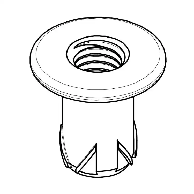 Direct Verzonden Dado inserto 670K1 Mauri, smontabile, con alette, filetto M6, lunghezza 16 mm, in Ferro, finitura Zincato