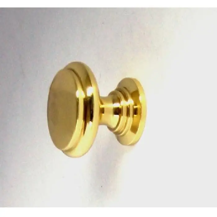 Alleen Vandaag Pomolo testa piana per mobile E720 Mariva in Ottone, diametro 20 mm, finitura Oro Lucido