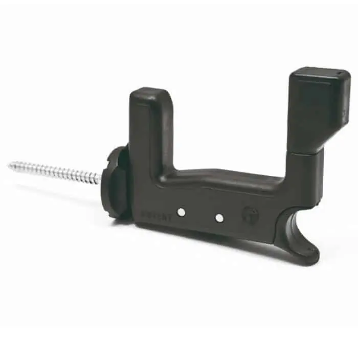 Exclusieve Aanbieding Fermaimposte Super Top Grillo, spessore anta 44 a 60 mm, fissaggio a vite 120 mm, materiale nylon, finitura Nero