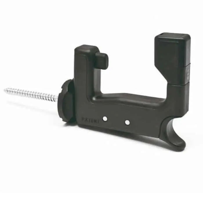 Korting Fermaimposte Super Top Grillo con ammortizzatore, spessore anta 44 a 60 mm, fissaggio a vite 70 mm, materiale nylon, finitura Nero