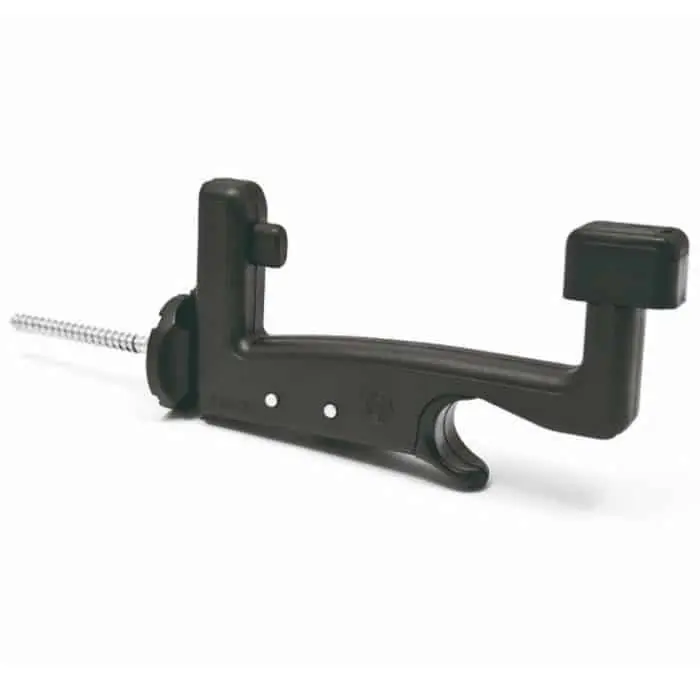 Op = Op Fermaimposte Super Midi Grillo con ammortizzatore, spessore anta 85 a 101 mm, fissaggio a vite 70 mm, materiale nylon, finitura Nero